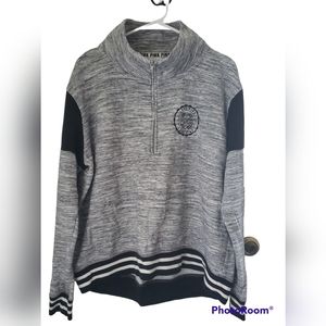 PINK Rare Gray Cowl/Funnel Neck Sweatshirt Size L